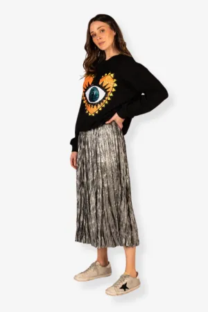 The Others - Lilian Pleat Skirt - Crushed Silver