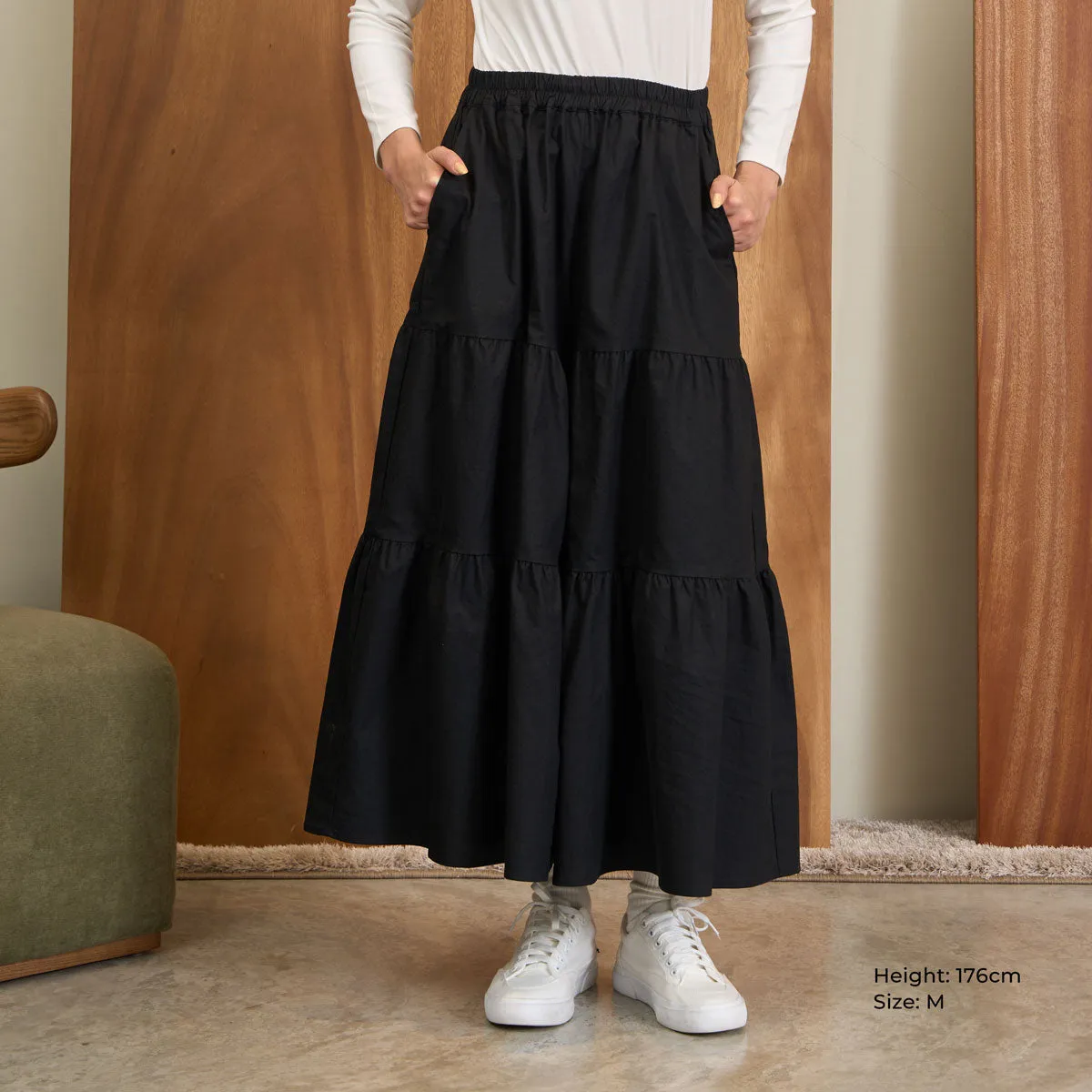 Tiered Wide Leg Pants