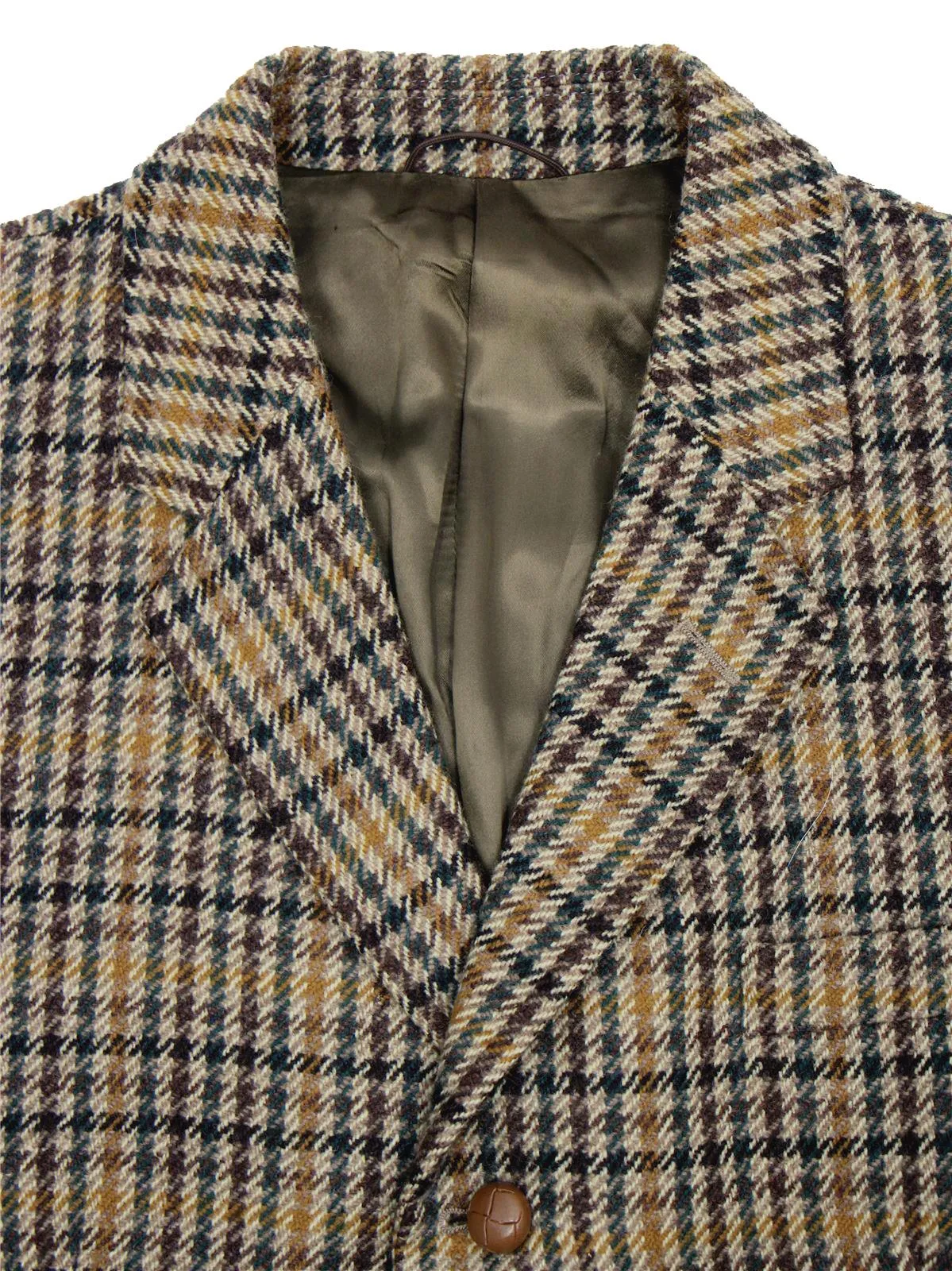 Vintage Check Wool Tweed Jacket