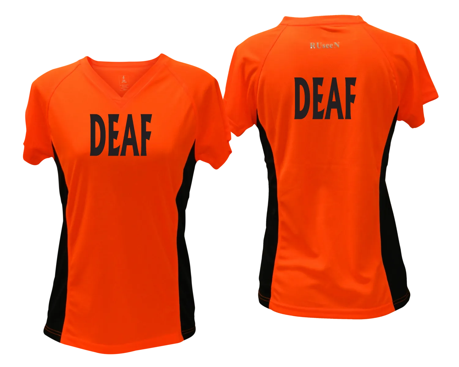 Women's DEAF Short Sleeve Shirt - Reflective or Black Text