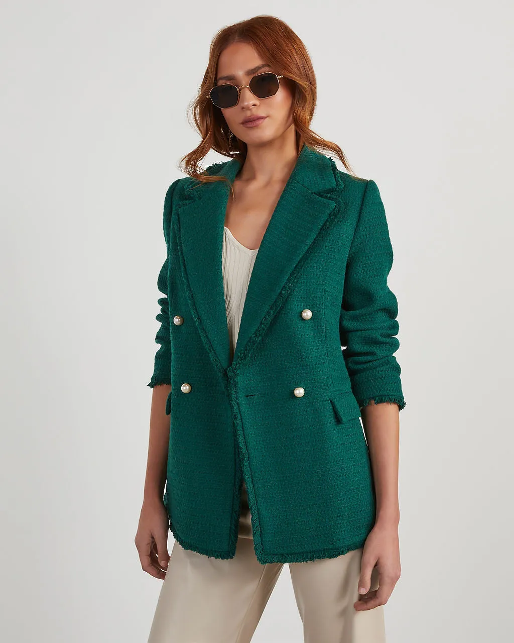 Workwear Icon Frayed Trim Blazer